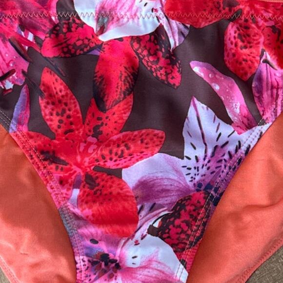 NWT Leilani Cali Pant Floral tropical Bikini bottom quicksilver size 12 - Picture 9 of 11